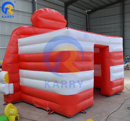 Certificado EN71/EN14960/CE Camión de comida inflable Casa de salto de pizza para publicidad