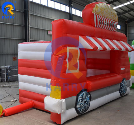 Certificado EN71/EN14960/CE Camión de comida inflable Casa de salto de pizza para publicidad