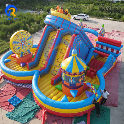 Gran salpicador inflable salto salto castillo tobogán para unisex mundo acuático de la ciudad de la alegría