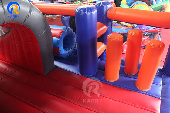 Unisex Kids Water Fun City con tobogán y obstáculo Inflable Castillo Rebordante