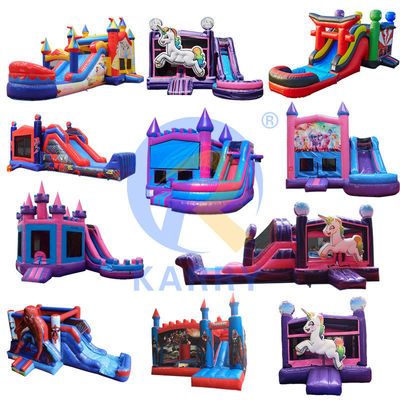 PVC 0.55mm Inflable Castillo congelado Casa de salto con tobogán para alquiler de fiestas comerciales