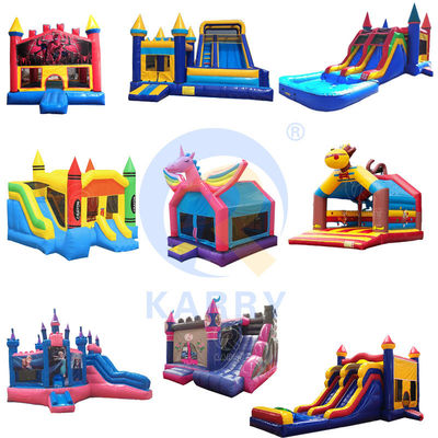 PVC 0.55mm Inflable Castillo congelado Casa de salto con tobogán para alquiler de fiestas comerciales