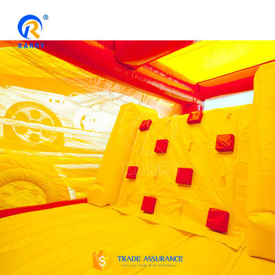 OEM aceptable Gran camión inflables rojo castillo combo de tobogán para niños con soplador y tobogán