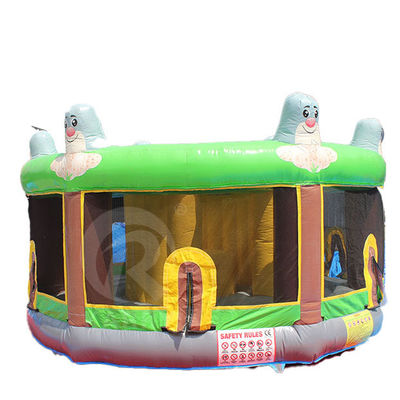 Logotipo Impreso Bounce House Guardián Árbol Elfo Deslizador Inflable con Deslizador de Agua