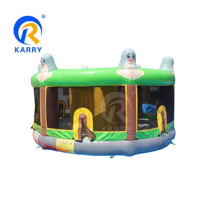 Logotipo Impreso Bounce House Guardián Árbol Elfo Deslizador Inflable con Deslizador de Agua
