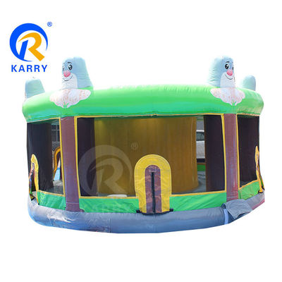 Logotipo Impreso Bounce House Guardián Árbol Elfo Deslizador Inflable con Deslizador de Agua