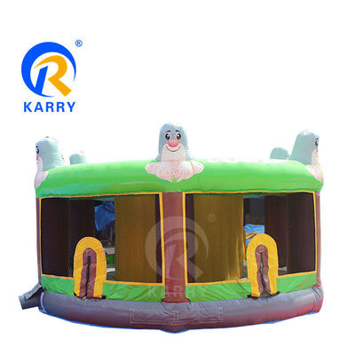 Logotipo Impreso Bounce House Guardián Árbol Elfo Deslizador Inflable con Deslizador de Agua