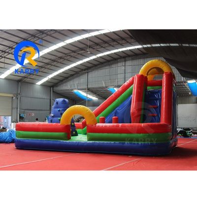 Juegos inflables de agua al aire libre Castillo de salto con deslizamiento y combinación de pared de escalada