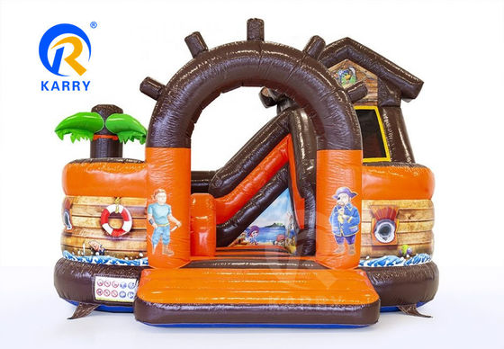Entretenimiento al aire libre Unisex PVC Inflable Castillo Rebobinado con Diseño de Barco Pirata