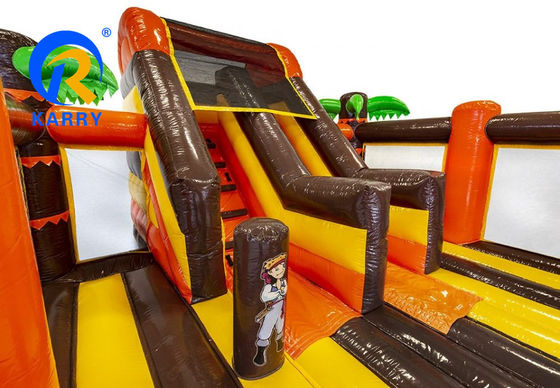 Entretenimiento al aire libre Unisex PVC Inflable Castillo Rebobinado con Diseño de Barco Pirata