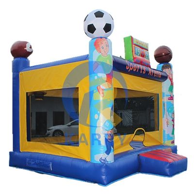 14 Años de edad de color personalizado comercial inflable castillo del portero para la fiesta del patio trasero