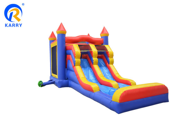 Juegos personalizados para niños castillo inflable húmedo seco salpicador piscina tobogán combo castillo de salto con tobogán acuático piscina edad 14