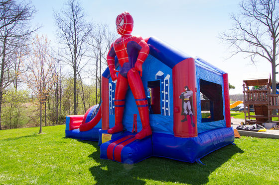 Fiesta unisex Divertida con estándares CE Blower Spiderman Casa de salto inflable
