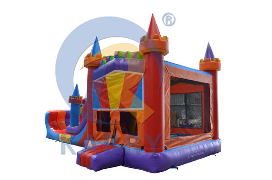 Portable comercial colorido castillo de salto inflable casa de salto con tobogán