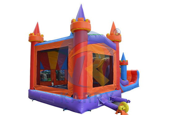 Portable comercial colorido castillo de salto inflable casa de salto con tobogán