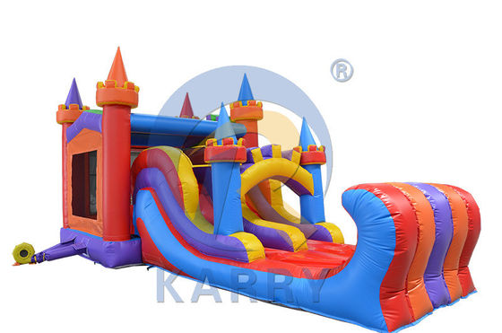 Portable comercial colorido castillo de salto inflable casa de salto con tobogán
