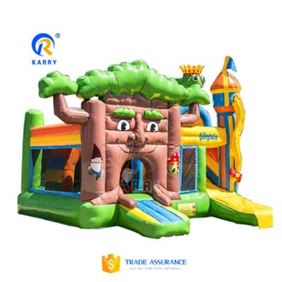 Expedición aérea por mar Expreso Niños Jardín de juegos al aire libre Casa de salto inflable con tobogán