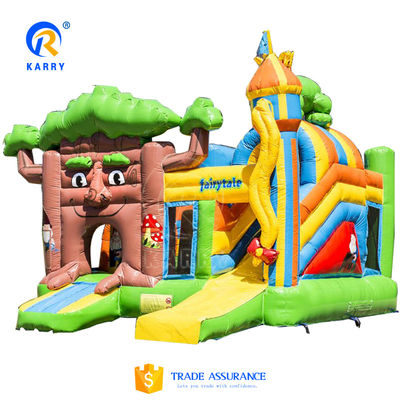 Expedición aérea por mar Expreso Niños Jardín de juegos al aire libre Casa de salto inflable con tobogán