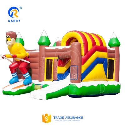 Expedición aérea por mar Expreso Niños Jardín de juegos al aire libre Casa de salto inflable con tobogán