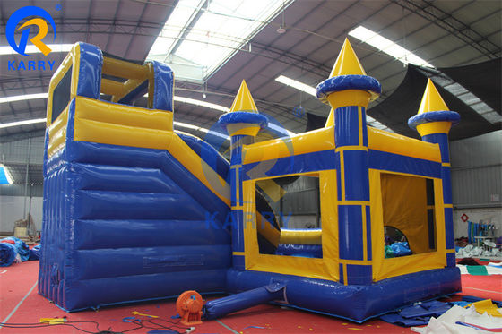 Tamaño personalizado Combo inflables azules castillo deslizante castillo saltador casa comercial de salto