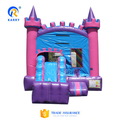 Slide de agua inflable comercial al aire libre Combo de castillo rebobinado para entretenimiento verde