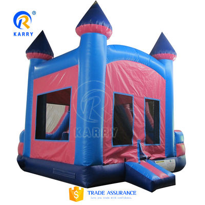 Slide de agua inflable comercial al aire libre Combo de castillo rebobinado para entretenimiento verde
