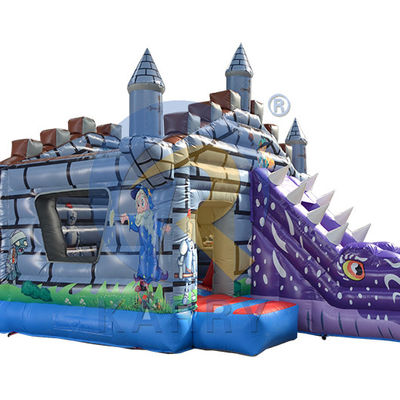 Características PORTABLE Niños Jumper seco inflable Castillo de salto con tobogán y camaleón