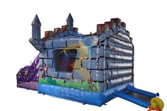 Características PORTABLE Niños Jumper seco inflable Castillo de salto con tobogán y camaleón