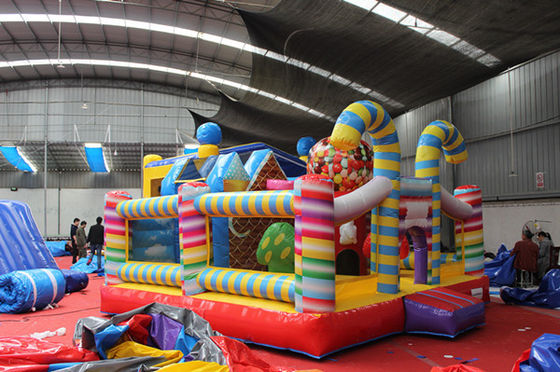 Niños patio de juegos al aire libre esencial CARRY inflables Casa de dulces Combo Bouncer con tobogán