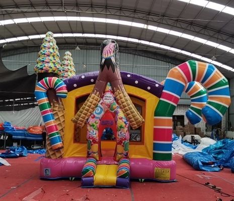 Niños patio de juegos al aire libre esencial CARRY inflables Casa de dulces Combo Bouncer con tobogán