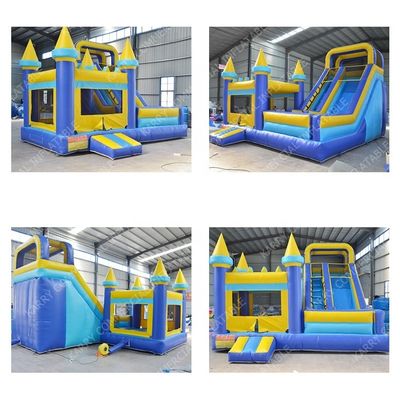 Blower incluido niños patio trasero comercial inflables caramelos salpicador casa con tobogán