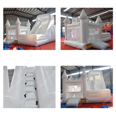 Blower incluido niños patio trasero comercial inflables caramelos salpicador casa con tobogán
