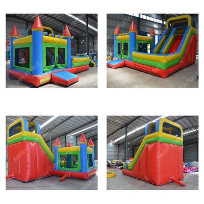 Blower incluido niños patio trasero comercial inflables caramelos salpicador casa con tobogán