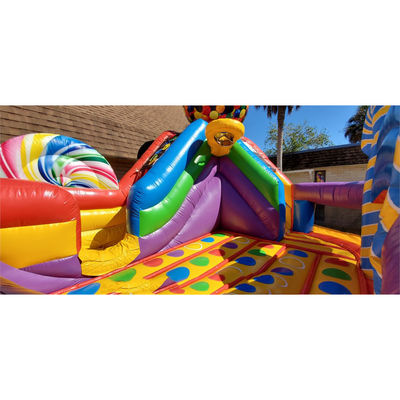 Kidzone Comercial Inflatable Casa de Dulces Temática Castillo Moonwalk Bouncer para el hogar