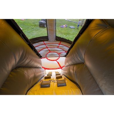 Nave Espacial Inflable Retrovisor Castillo Combo de diapositivas secas para niños Color personalizado
