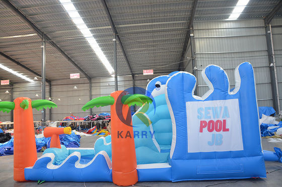 Jardín de juegos para niños inflables delfin ballena castillo de toboganes para niños 14 años o más