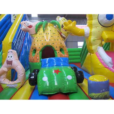 Exposición comercial de Aurora es imprescindible Bob Esponja comercial castillo de salto trampolín con tobogán