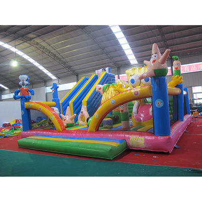 Exposición comercial de Aurora es imprescindible Bob Esponja comercial castillo de salto trampolín con tobogán