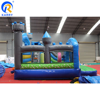 Tamaño personalizado 3D Rainbow Unicorn Castle Combinación de toboganes perfectos para fiestas