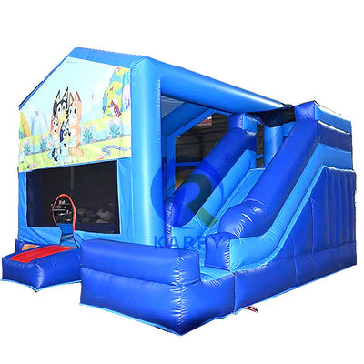 Alquiler de fiestas, portero inflables, casa de salto azul con diapositiva, rango de edad de 14 años.