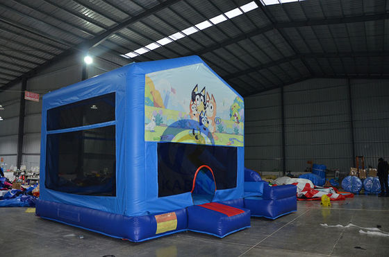 Alquiler de fiestas, portero inflables, casa de salto azul con diapositiva, rango de edad de 14 años.