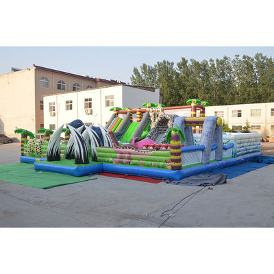 Certificado CE Trampolín inflables portátil Dino Combo City Slide para niños