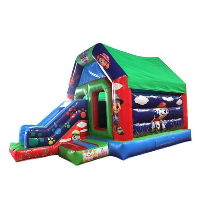 Combo de deslizamiento de castillo de diversión hecho de lona de PVC de 0,55 mm y grado comercial