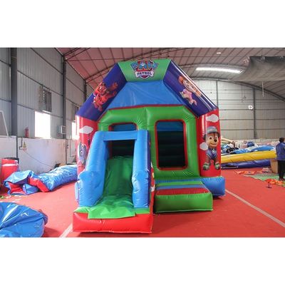 Combo de deslizamiento de castillo de diversión hecho de lona de PVC de 0,55 mm y grado comercial