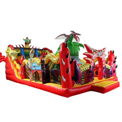 Centro de actividades inflables para niños de Fun City Dragón Inflable Castillo de Salto Salto Aéreo