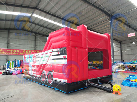 Unisex inflables para niños de la estación de bomberos tema de la casa de los tiradores con salto de la diapositiva combo
