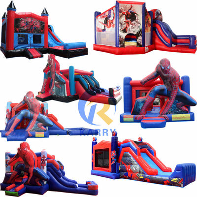 Características PORTABLE Hombre Araña Inflatable Bouncer Combo para Niños Alquiler de Fiestas