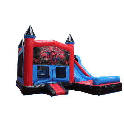 Características PORTABLE Hombre Araña Inflatable Bouncer Combo para Niños Alquiler de Fiestas