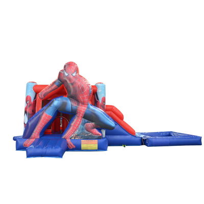 Características PORTABLE Hombre Araña Inflatable Bouncer Combo para Niños Alquiler de Fiestas