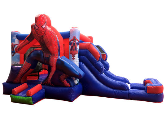Características PORTABLE Hombre Araña Inflatable Bouncer Combo para Niños Alquiler de Fiestas